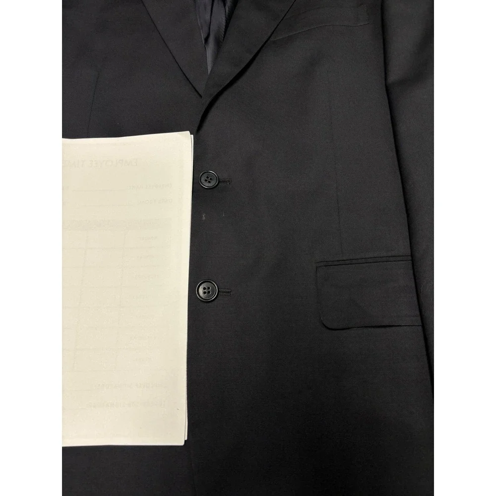 VTG Brooks Brothers Navy 100% Wool 2 Button Suit Men 2Pc Size 42R 34X29 Made USA
